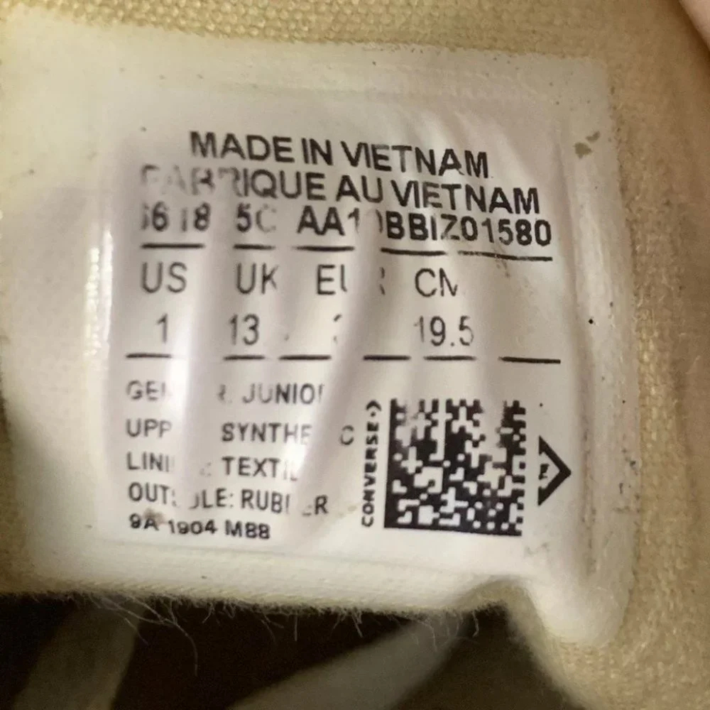 Girls Youth Converse All Star Glitter Sneaker - Picture 5 of 9